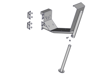 Materiels - Accessoires 5Kg-10Kg - SUPPORT AUGE GRANDE CAPACITE COMPLET POTEAU TREFLE 76MM