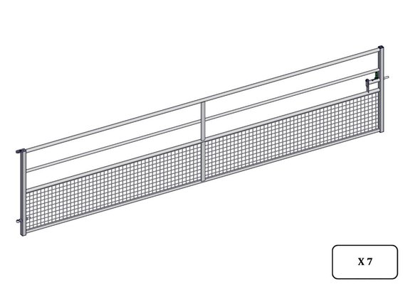 Materiels - Cage de contention - PACK DE 7 PORTE HERBAGE SEMI-GRILLAGEE L.5.13M