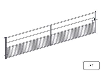 Materiels - Cage de contention - PACK DE 7 PORTE HERBAGE SEMI-GRILLAGEE L.5.13M