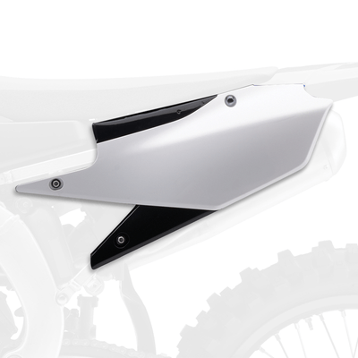 Pièces Quad & Motos - Plastiques - Plaques latérales POLISPORT - couleur origine (2018) blanc/noir