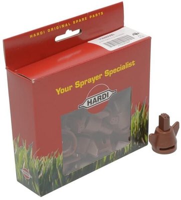 Pièces agricoles - Machines - Jeu de buses d'engrais Quintastream 05 en plastique marron, 12 piècesHardi