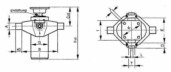 Pièces agricoles - Hydraulique - Vérin télescopique 5T-3 exten.