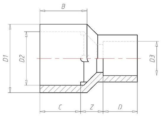 Pièces agricoles - Hydraulique - Manchon réducteur 20x16mm