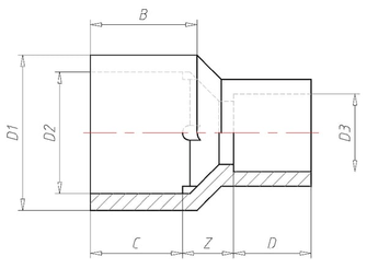 Pièces agricoles - Hydraulique - Manchon réducteur 20x16mm