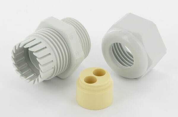 Pièces agricoles - Electricité - Ecrou de câble gris,PG16,2x6