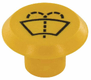 Symbole, essuie-glace / lave-glace, rond, jaune