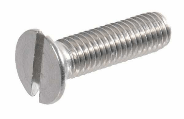 Pièces agricoles - Fasteners - Vis à métaux tête fraisée fendue M8x30 inox A2