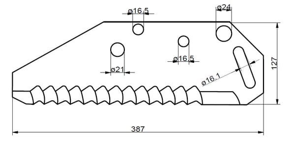 Pièces agricoles - Fenaison & élevage - Couteau pour remorque à ensilage convenant à Pöttinger TOP, EW