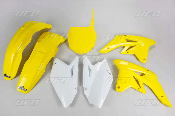 Pièces Quad & Motos - Plastiques - Kit plastique UFO couleur origine jaune/blanc (2009) Suzuki RM-Z250