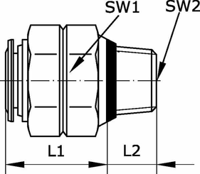 Pièces agricoles - Pièce pneumatique - Raccord enfichable 10x1/2"