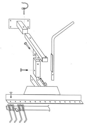 Pièces agricoles - Jardin et forêt pièce adaptable - Râteau de jardin et aérateur, uni PH 232