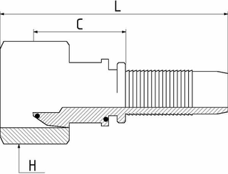 Pièces agricoles - Hydraulique - Raccord á sertir DN08-1/2 BSP