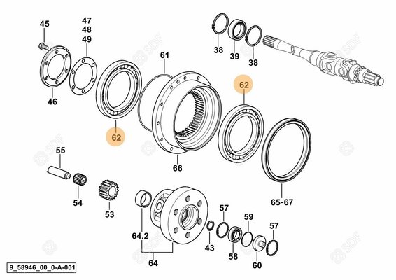 Pièces agricoles - Roulements - roulement à billes 120x180x19