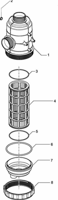 Pièces agricoles - Pièce Pulvérisateur - Filtre d'asp. 3" 400-800 l/min