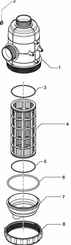 Pièces agricoles - Pièce Pulvérisateur - Filtre d'asp. 3" 400-800 l/min