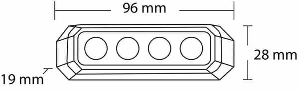 Pièces agricoles - Eclairage - Avertisseur flash LED orange 4x3W 12/24V