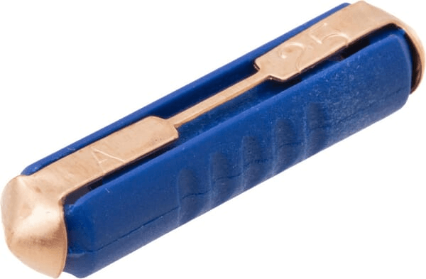 Pièces agricoles - Eclairage - Fusible stéatite 25A longueur 25mm bleu pack 1x