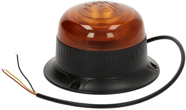Pièces agricoles - Eclairage - Gyrophare LED, profil bas, 15W, 12-24V, orange, à visser, Ø 86mm x67mm