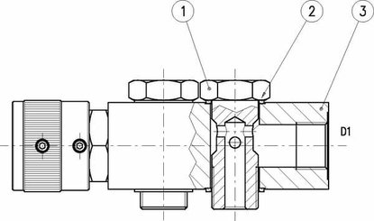Pièces agricoles - Hydraulique - Soupape étrangl. 3 voies OMS