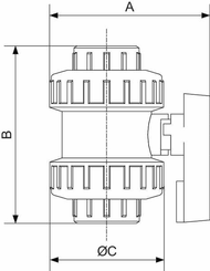 Pièces agricoles - Pièce pneumatique - Vanne à bille Prevost 40 mm