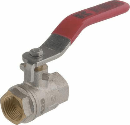 Pièces agricoles - Hydraulique - Vanne à bille BSP 2x femelle 3/8" + poignée SS