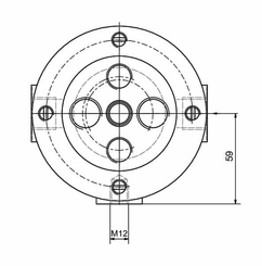 Pièces agricoles - Hydraulique - Acc. rot. 060/04 2x1/2"-2x3/8"