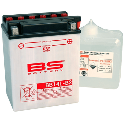 Pièces Quad & Motos - Electrique - Batterie BS BATTERY Haute-performance avec pack acide - BB14L-B2