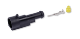 Kit connecteur étanche porte-languette en polyamide noir, 1 voie, 1-2 mm² (par 1)