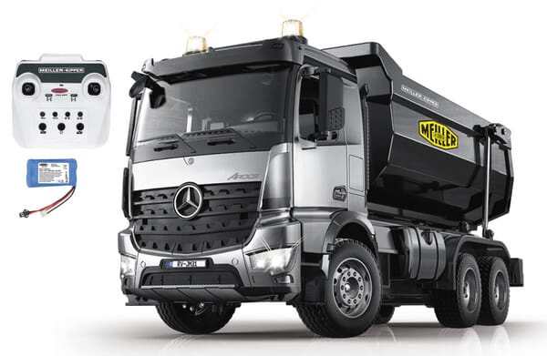 Loisirs - Jouets - Camion benne Mercedes Benz Arocs 1:20 Metal Meiller 2,4 GHz