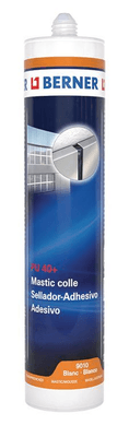 Chimie - Chimie divers - Cartouche mastic colle polyuréthane PU40+ Batiment SNJF blanc 300 ml (par 1)