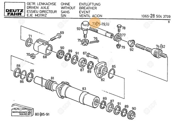 Pièces agricoles - Pièce divers - ROTULE Deutz-Fahr origine