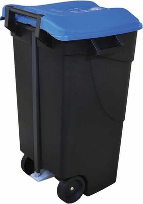 Pièces agricoles - Outils atelier - Conteneur polypropylène bleu/noir 120L 600x568x886mm Tayg