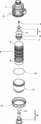 Pièces agricoles - Pièce Pulvérisateur - Filtre d'asp. 1 1/2" 100-160 l/min