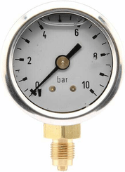 Pièces agricoles - Hydraulique - Manomètre Ø40 0-10bar ?" inf.