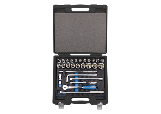 Outils - Outils divers - Coffret de douilles et accessoires1/2" 6 pans EVAWAVE - 27 pièces