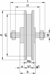 Pièces agricoles - Fasteners - Roue pleine de portail, fonte, 140 mm, libre