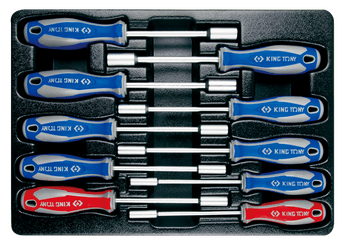 Outils - Outils divers - Thermoformé de 10 clés à douilles emmanchées
