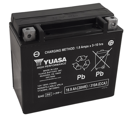 Pièces Quad & Motos - Electrique - Batterie YUASA W/C sans entretien activée usine - YTX20HL FA