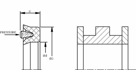 Pièces agricoles - Roulements - Joint de piston 80x60x13 DS