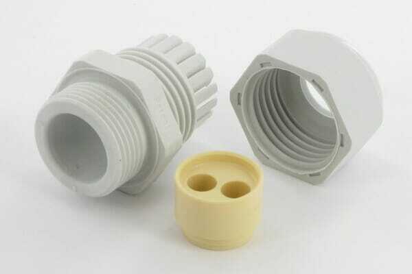 Pièces agricoles - Electricité - Ecrou de câble gris,PG16,2x6