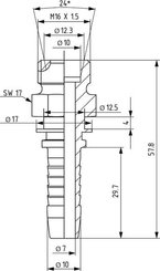 Pièces agricoles - Hydraulique - Raccord DN10-M16x1,5 Linde