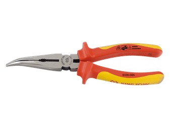 Outils - Outils divers - Pince à becs demi-ronds coudés 200mm isolée VDE EN60900