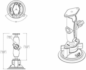 Pièces agricoles - Pièce Pulvérisateur - Kit de montage avec ventouse