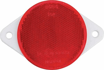 Pièces agricoles - Eclairage - Catadioptre rond rouge Ø75mm à visser