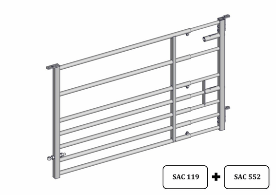 Materiels - Cage de contention - PACK DE 14 PANNEAUX 7 LISSES PETIT BETAIL L.2/3M EMBOITEE