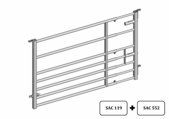 Materiels - Cage de contention - PACK DE 14 PANNEAUX 7 LISSES PETIT BETAIL L.2/3M EMBOITEE
