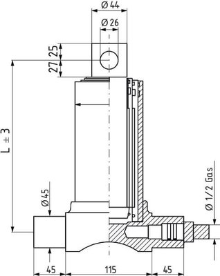 Pièces agricoles - Hydraulique - Vérin télescopique, 3 étages, course 1490mm