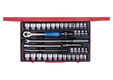 Coffret de douilles 1/2"  42 pièces métric et pouces