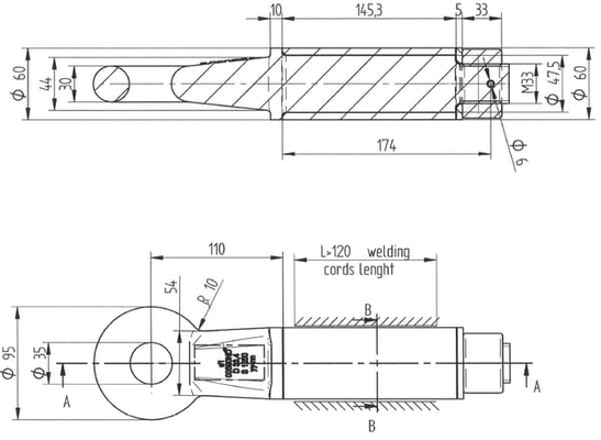 Pièces agricoles - Pièce divers - Anneau de remorquage, pivotant 35mm 14T