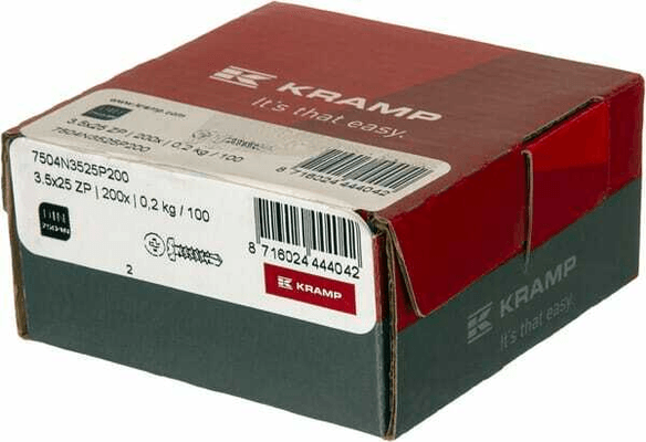 Pièces agricoles - Fasteners - Vis auto-perforante 3.5x25mm PH2, DIN 7504 Kramp